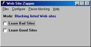 Web Site Zapper Screenshot